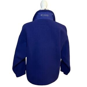 Vintage Columbia Purple Blue Fleece Ski Jacket Sweater Quarter Zip USA Medium